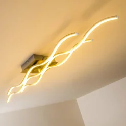 hofstein Plafonnier Coquitlam LED Nickel mat, 1 lumière* Éclairage Led