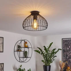 Lampes Vintages & Rétros-hofstein Plafonnier Corcovado Noir, 1 lumière