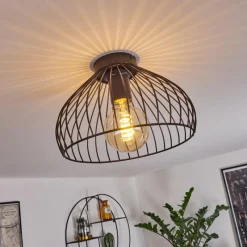 Lampes Vintages & Rétros-hofstein Plafonnier Corcovado Noir, 1 lumière