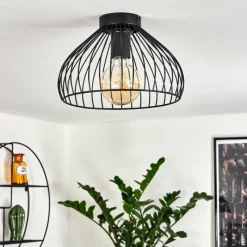 Lampes Vintages & Rétros-hofstein Plafonnier Corcovado Noir, 1 lumière