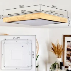 Luminaires Scandinaves-hofstein Plafonnier Corinto LED Écru, Noir, 1 lumière