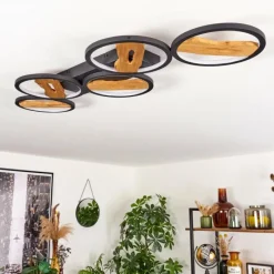 hofstein Plafonnier Cornol LED Écru, Noir, 1 lumière