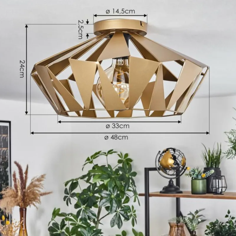 Lampes Dorées-hofstein Plafonnier Corralejo Or, 1 lumière