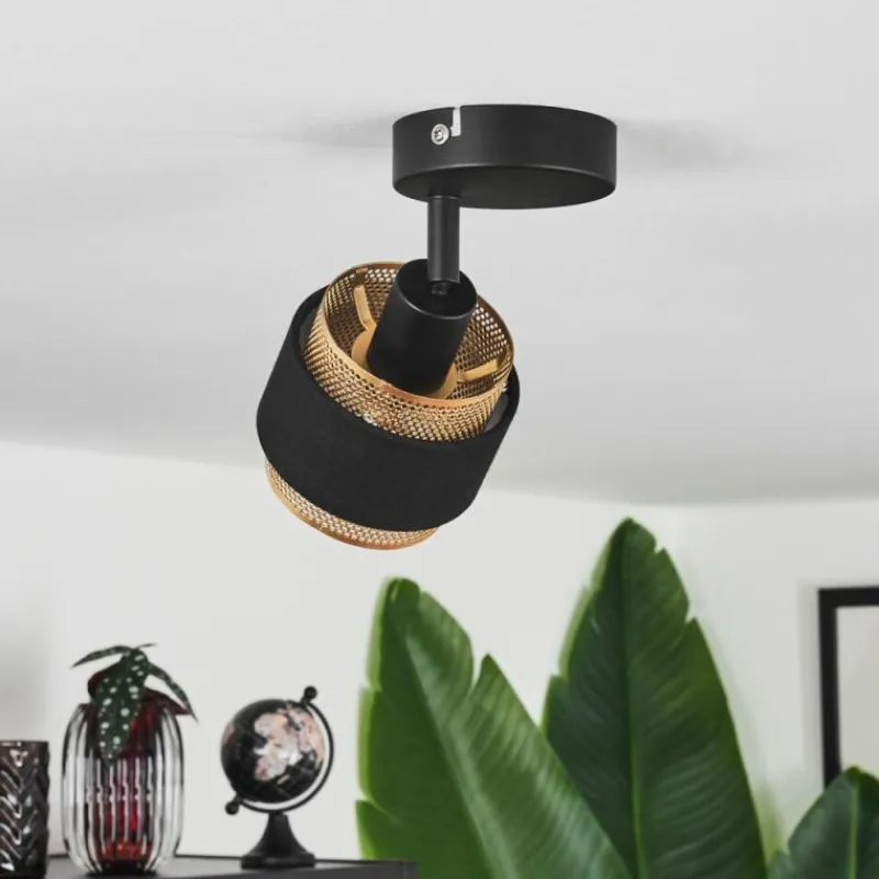 Lampes En Tissu-hofstein Plafonnier Cottard Noir, 1 lumière