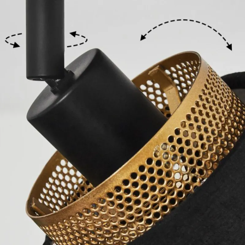 Lampes En Tissu-hofstein Plafonnier Cottard Noir, 1 lumière