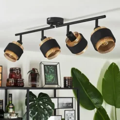 Luminaires Scandinaves-hofstein Plafonnier Cottard Noir, 4 lumières