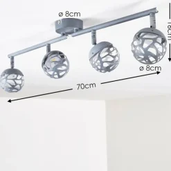 hofstein Plafonnier Covane LED Bleu, Gris, 4 lumières* Spots Et Projecteurs