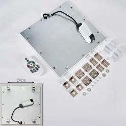 hofstein Plafonnier Crum LED Blanc, 1 lumière, Télécommandes