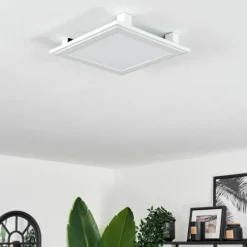 hofstein Plafonnier Crum LED Blanc, 1 lumière, Télécommandes