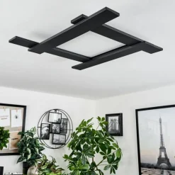 hofstein Plafonnier Cuchara LED Noir, 5 lumières