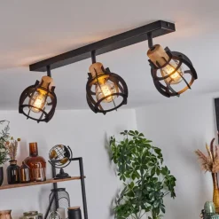 Lampes Industrielles-hofstein Plafonnier Dandin Noir, 3 lumières