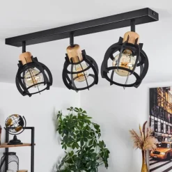 Lampes Industrielles-hofstein Plafonnier Dandin Noir, 3 lumières