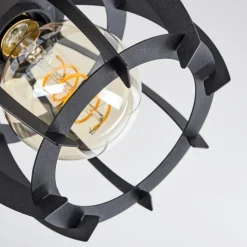 Lampes Industrielles-hofstein Plafonnier Dandin Noir, 2 lumières