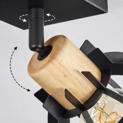 Lampes Industrielles-hofstein Plafonnier Dandin Noir, 1 lumière