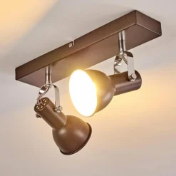 hofstein Plafonnier Danikon Brun, 2 lumières* Spots Et Projecteurs
