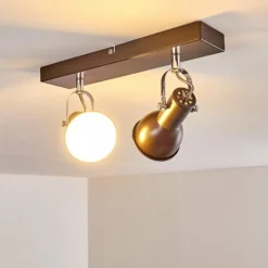 hofstein Plafonnier Danikon Brun, 2 lumières* Spots Et Projecteurs