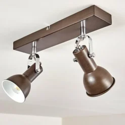 hofstein Plafonnier Danikon Brun, 2 lumières* Spots Et Projecteurs