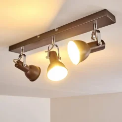 hofstein Plafonnier Danikon Brun, 3 lumières* Spots Et Projecteurs