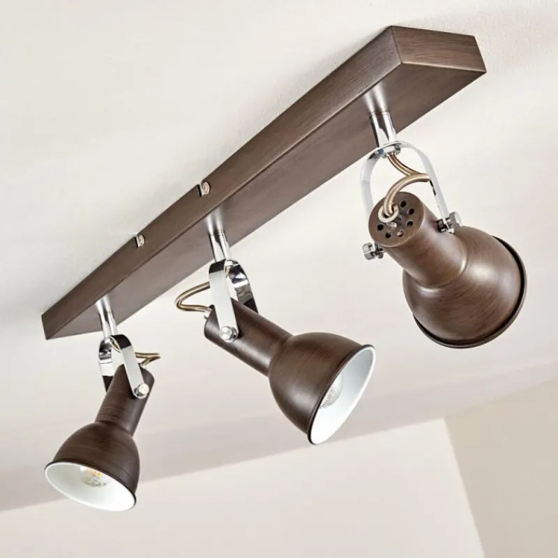 hofstein Plafonnier Danikon Brun, 3 lumières* Spots Et Projecteurs