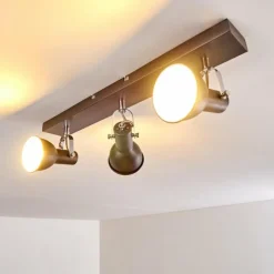 hofstein Plafonnier Danikon Brun, 3 lumières* Spots Et Projecteurs