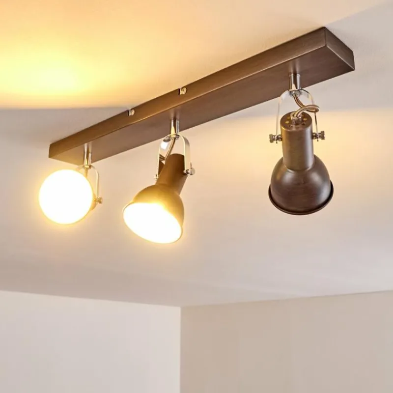 hofstein Plafonnier Danikon Brun, 3 lumières* Spots Et Projecteurs