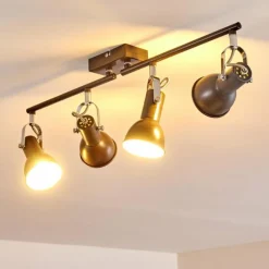 hofstein Plafonnier Danikon Brun, 4 lumières