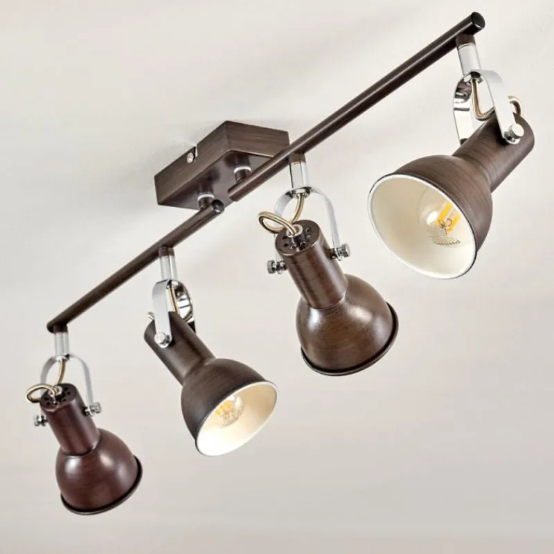 hofstein Plafonnier Danikon Brun, 4 lumières