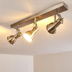 hofstein Plafonnier Danikon Nickel mat, 3 lumières* Spots Et Projecteurs