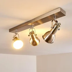 hofstein Plafonnier Danikon Nickel mat, 3 lumières* Spots Et Projecteurs