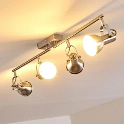 hofstein Plafonnier Danikon Nickel mat, 4 lumières* Spots Et Projecteurs