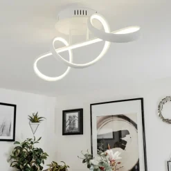 hofstein Plafonnier Dauntey LED Blanc, 1 lumière, Télécommandes