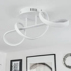 hofstein Plafonnier Dauntey LED Blanc, 1 lumière, Télécommandes