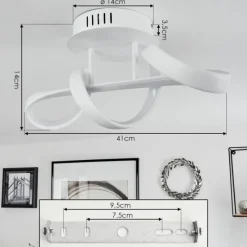 hofstein Plafonnier Dauntey LED Blanc, 1 lumière