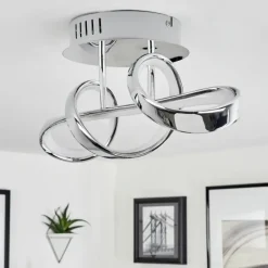 hofstein Plafonnier Dauntey LED Chrome, 1 lumière