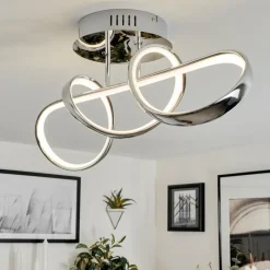 hofstein Plafonnier Dauntey LED Chrome, 1 lumière