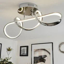 hofstein Plafonnier Dauntey LED Chrome, 1 lumière