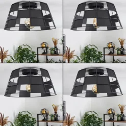 Lampes Vintages & Rétros-hofstein Plafonnier Daynard Noir, 1 lumière