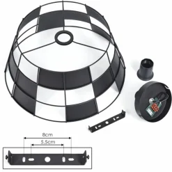 Lampes Vintages & Rétros-hofstein Plafonnier Daynard Noir, 1 lumière