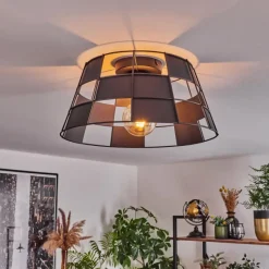 Lampes Vintages & Rétros-hofstein Plafonnier Daynard Noir, 1 lumière