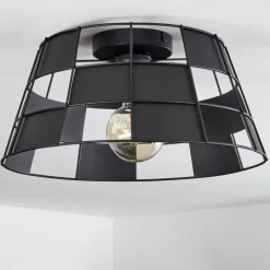 Lampes Vintages & Rétros-hofstein Plafonnier Daynard Noir, 1 lumière