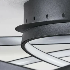 hofstein Plafonnier Demaine LED Noir, 1 lumière