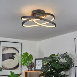 hofstein Plafonnier Demaine LED Noir, 1 lumière