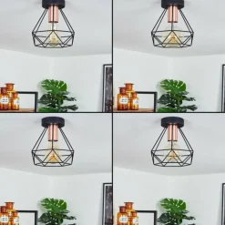 hofstein Plafonnier Denno Cuivre, Noir, 1 lumière