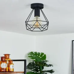 hofstein Plafonnier Denno Noir, 1 lumière