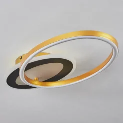 Lampes Dorées-hofstein Plafonnier Deroche LED Or, Noir, 1 lumière