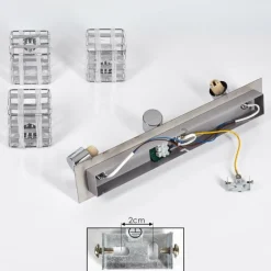 Lampes Industrielles-hofstein Plafonnier Desrue Chrome, Argenté, 3 lumières