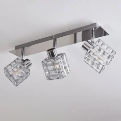 Lampes Industrielles-hofstein Plafonnier Desrue Chrome, Argenté, 3 lumières