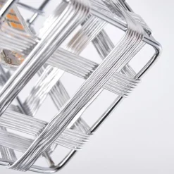 hofstein Plafonnier Desrue Chrome, Argenté, 4 lumières