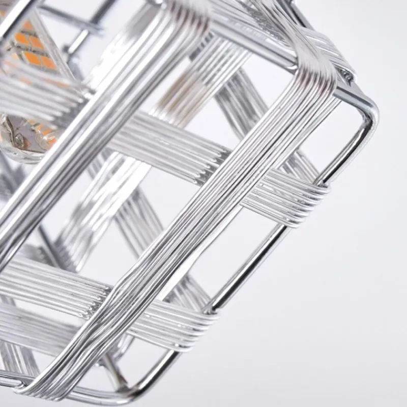 hofstein Plafonnier Desrue Chrome, Argenté, 4 lumières