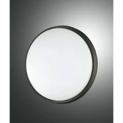 Luminaires Fabas Luce Plafonnier d'extérieur Fabas Luce Olly LED Noir, 1 lumière